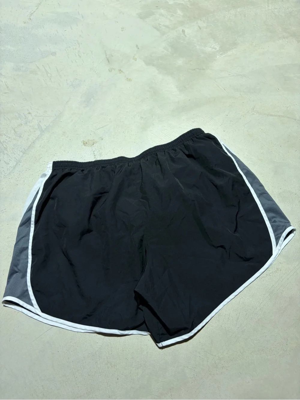 Nike Black Shorts with White and Gray Panels 1X